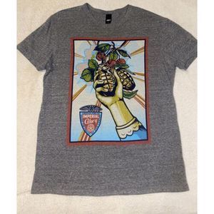 OBEY T Shirt L Gray Grenade Fruit American Arms Imperial Glory Shepard Fairey